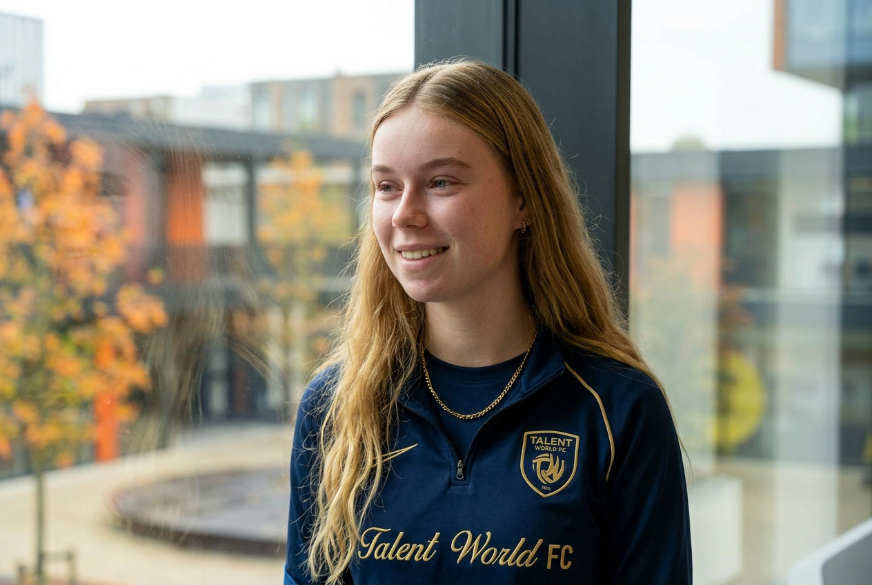 Voetballer schrijft in zijn notitieboek